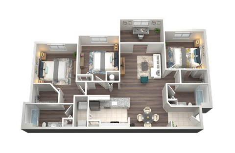 3 Bed 2 Bath Floor Plan | 1,387 Sq. Ft. at Verona at Boynton Beach in Boynton Beach, FL